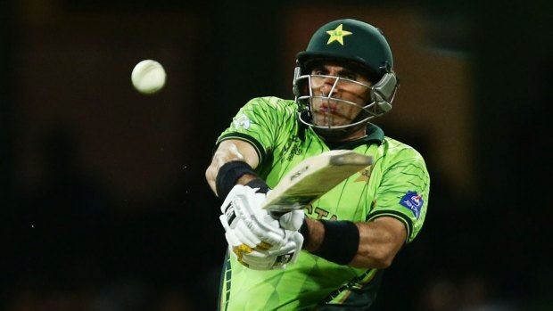 Leading from the front: Pakistan skipper Misbah ul-Haq.
