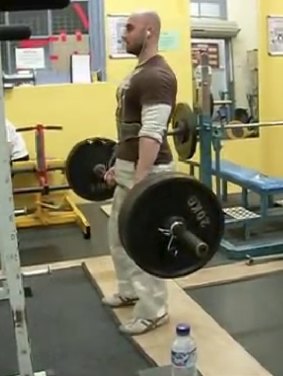 Mr Keshavarzi features in a 'power lifting' video.