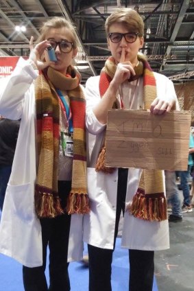 Fans dress up at the Doctor Who Festival in London.