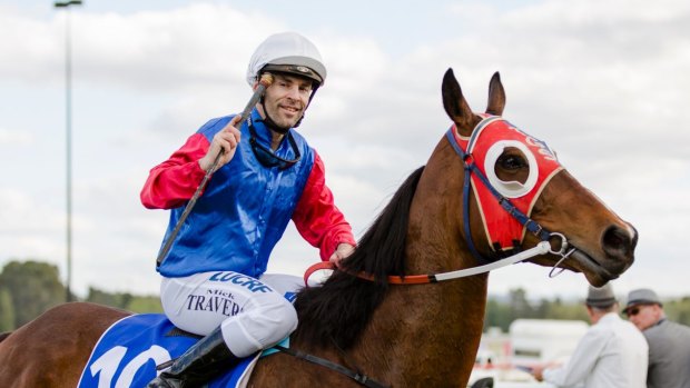 Hoping for a bit of luck: Jockey Michael Travers.