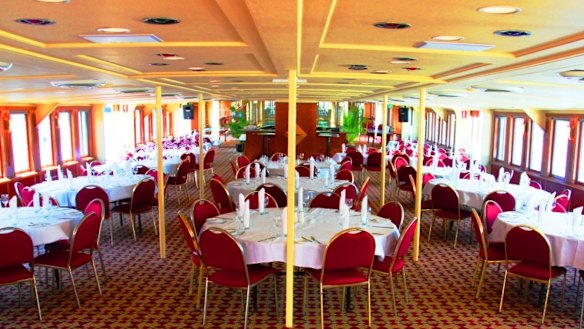 Inside the South Steyne floating restaurant 
