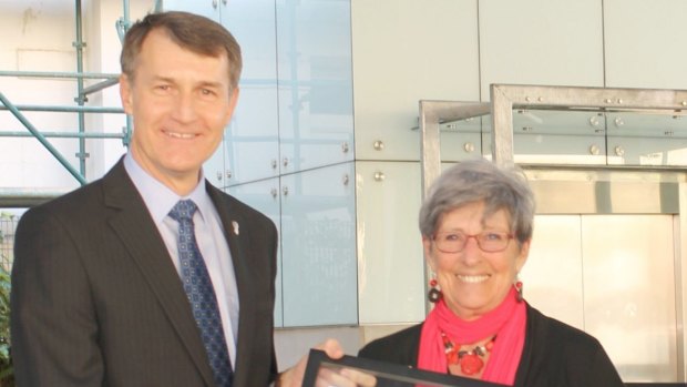 Lord Mayor Graham Quirk with The Gap ward councillor Geraldine Knapp in 2014.