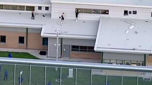 Prisoners riot at Malmsbury Youth Justice Centre in September.