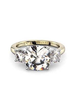 A digital design of a Markle inspired ring designed by Cerrone Jewellery House, in Sydney. The company has anticipated a high demand for engagement rings in a similar style to Markle's. 