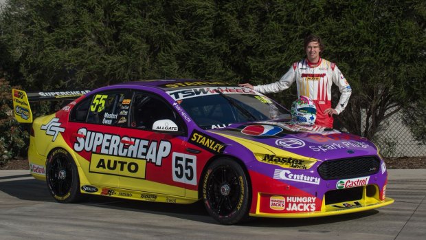 Chaz Mostert's retro-liveried Falcon for the Sandown 500 on September 18. 