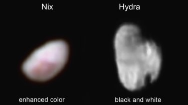 Two of Pluto's smaller moons Nix and Hydra.