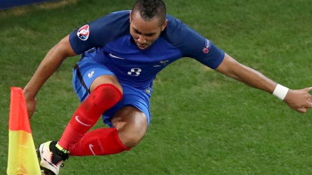 Living the dream: France's Dimitri Payet celebrates after scoring his side's second goal.