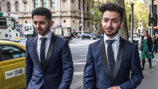The Jalal brothers at Melbourne Magistrates Court on Friday.