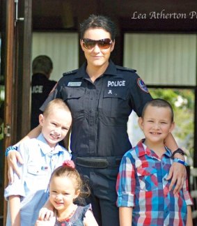 Amee with her three children. 