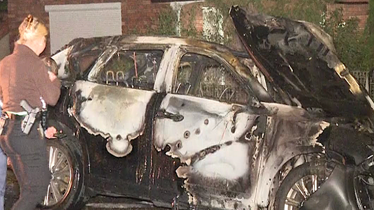 One of the cars used in the 2023 attack