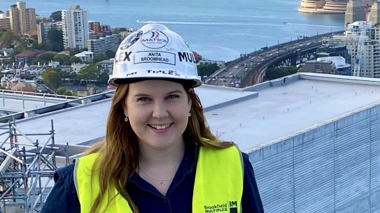 Carpentry apprentice Anita Broomhead.