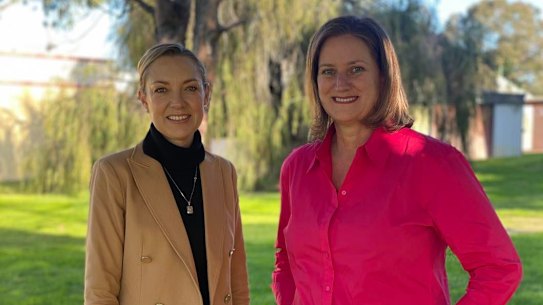 Nationals leader Mia Davies with North West Central candidate Merome Beard.