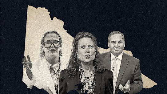 Ombudswoman Marlo Baragwanath (left), IBAC Commissioner Victoria Elliott and state Auditor-General Andrew Greaves.   