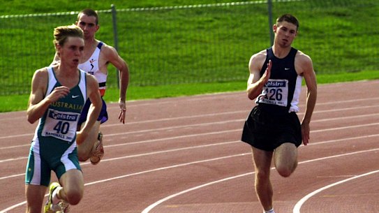 Athletes at the Australian track and field championships for athletes with a disability. 