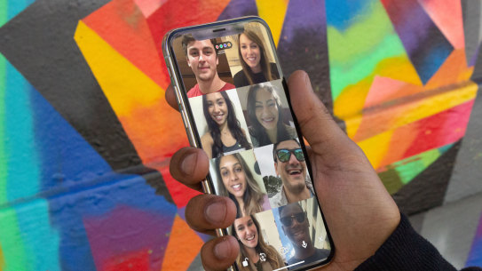 Up to eight friends can join the chat in the Houseparty app.