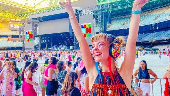 Chloe Hayden at Harry Styles’ Melbourne concert on Friday night.