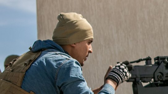 Fighters of Libya's UN-backed Government of National Accord fire at the forces of the led by Khalifa Haftar in southern Tripoli.