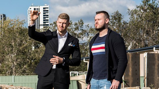 Kresimir Kardum plans to buy an apartment off-the-plan in Liverpool, with Bos Realty's Dean Boskovic.