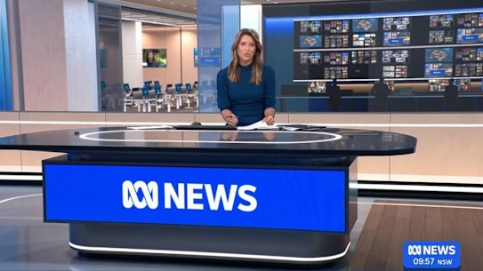 Gemma Veness hosts ABC News Mornings before staff go on strike.