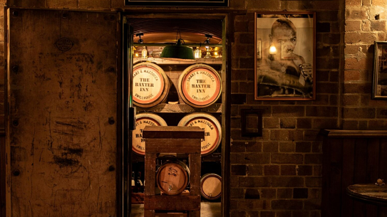 The old bank vault door at Swillhouse’s the Baxter Inn.