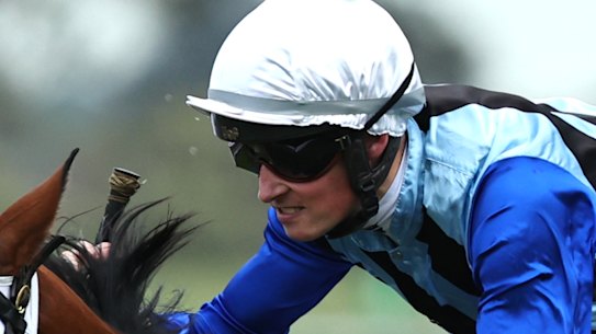 Tom Sherry after winning the Hot Danish Stakes on Artic Glamour at Rosehill on November 8.