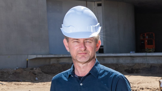 General manager Craig Dodd at the construction site for the Alba Thermal Springs & Spa on the Mornington Peninsula. 