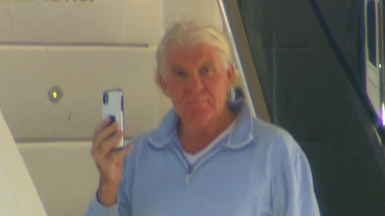 Mark Simonds on board the Lady Pamela when it was moored in the Clarence River in Yamba.