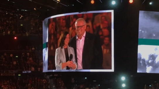 Scott and Jenny Morrison at Hillsong.