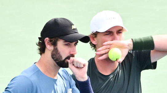 Australians Jordan Thompson and Max Purcell are doubles teammates but also both in the world’s top 100 for singles.