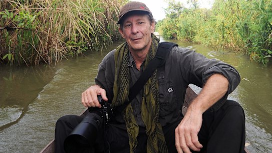 Steve Tickner pictured in Myanmar’s south-eastern Mon State, covering conflict between the military and the Democratic Karen Benevolent Army.