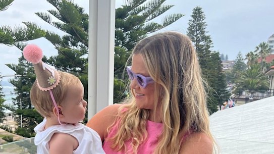 Leah Stewart, pictured with her daughter, was attacked by a great white shark at Coogee earlier in June.