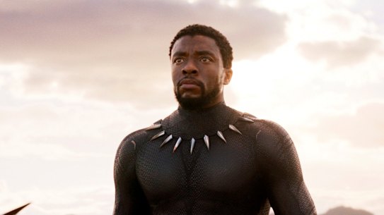 Chadwick Boseman as T'Challa, the hero of Black Panther.