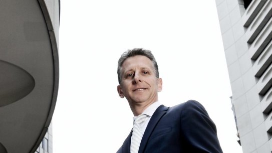 Dexus CEO,Darren Steinberg in front of the MLC Centre, Sydney. 