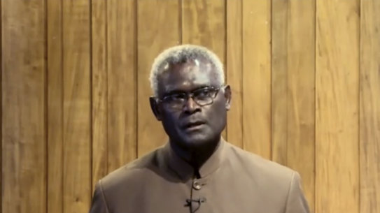 Prime Minister of the Solomon Islands Manasseh Sogavare.