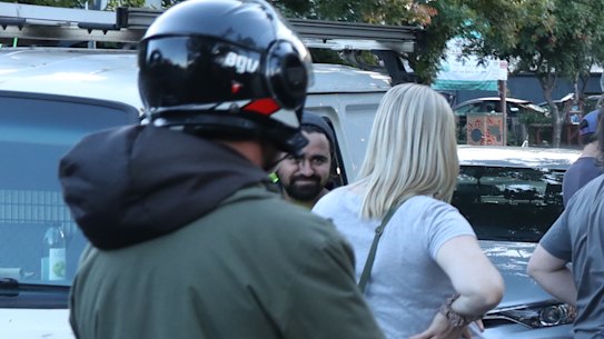 Shoppers line up to buy flowers for Mother's Day at The Floral Decorator in Erskineville.