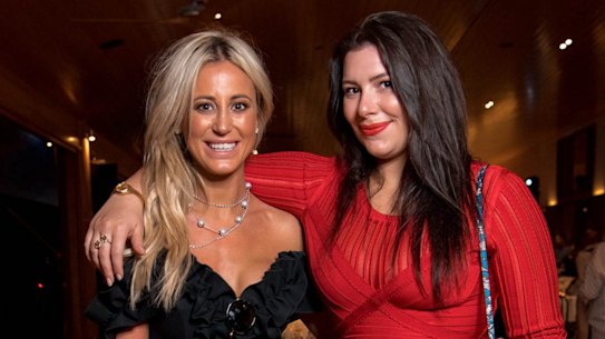 Roxy Jacenko, here with Francesca Packer Barham on Hamiliton Island.