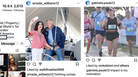 Fake Instagram accounts pretending to be Nicole Pedersen-McKinnon.