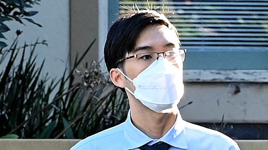 Eric Wong arrives at Hornsby Court.