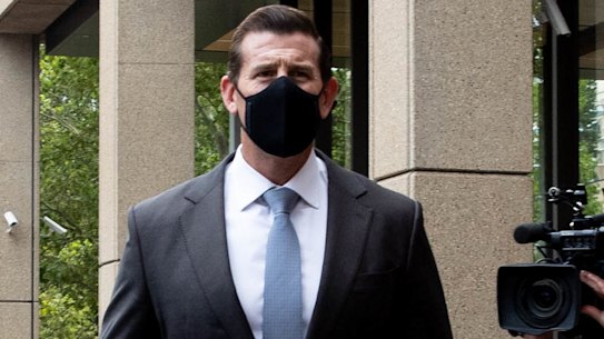 Ben Roberts-Smith outside the Federal Court earlier this month.