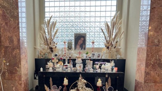 The crypt and memorial for Meshilin “Mesh” Marrogi in Preston General Cemetery