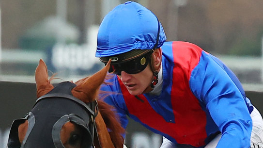 Chad Schofield drives Golden Path away to victory at Randwick.