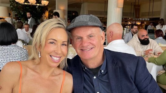Mark Latham with his former partner Nathalie Matthews in 2024.