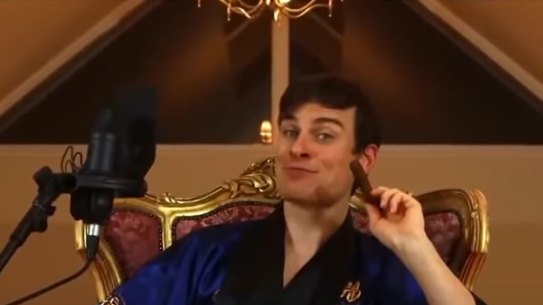 Frame grab from a Youtube posted video by Jordan Shanks where he filmed from the holiday house of NSW Nationals leader John Barilaro.