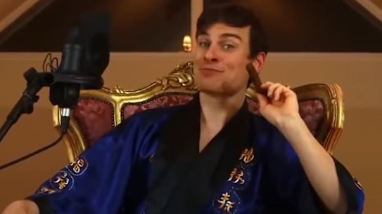 Frame grab from a Youtube posted video by Jordan Shanks where he filmed from the holiday house of NSW Nationals leader John Barilaro. Image by Youtube / Friendlyjordies