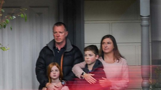 Kathleen and Rob with their children Matt (11) and Georgia (8) live on Williamstown Road in Seddon, they are sick of worsening truck traffic and pollution on their street