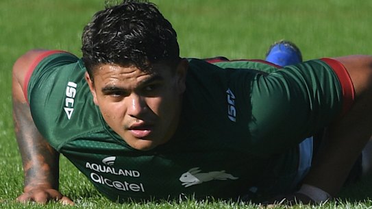 Souths Latrell Mitchell returned at the same 106kg he weighed before the COVID competition closure.