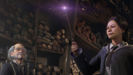 Players create and play as their own witch or wizard at a magic school in Hogwarts Legacy. 
