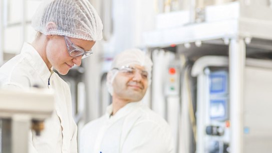 CSL's biotechnology manufacturing facilities in Melbourne, where the University of Queensland vaccine was set to be manufactured should it be successful. 