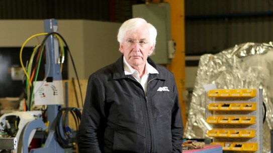 ANCA co-founder Pat Boland at the manufacturers Bayswater plant. 