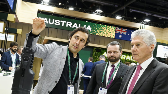 DroneShield CEO Oleg Vornik at the Defence and Security Equipment International (DSEI) exhibition at London’s ExCel centre on Tuesday, 12 September, 2023.